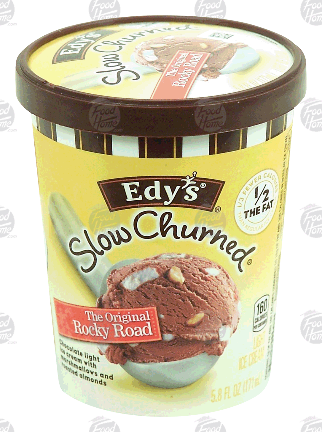 Edy's&nbsp;Slow Churned&nbsp;rocky road; chocolate light ice cream w/marshmallows and roasted almonds Full-Size Picture